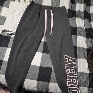 Aeropostale Charcoal Joggers with Pink Accents